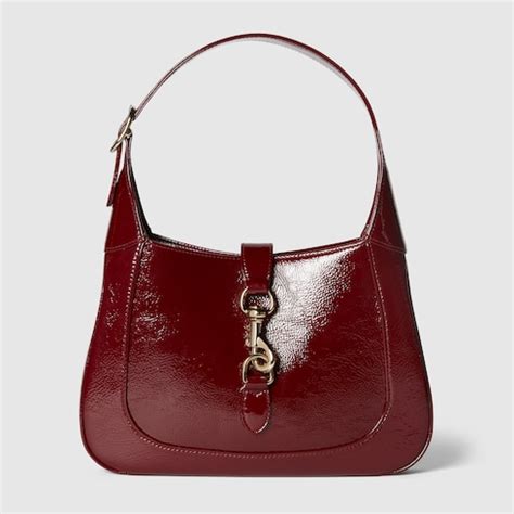 gucci ancora jackie|Gucci Jackie small shoulder bag in Rosso Ancora patent leather.